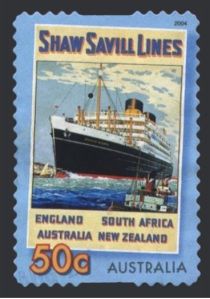 Shaw Savill Lines - Dominion Monarch, syncopated perforation