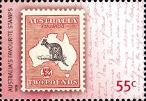 Kangaroo & Map Stamp, 1913