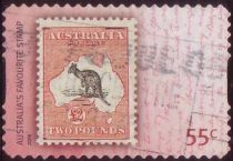 Kangaroo & Map Stamp, 1913