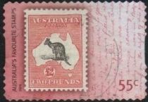 Kangaroo & Map Stamp, 1913