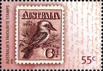 Laughing Kookaburra (Dacelo novaeguineae) Stamp, 1914