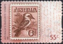 Laughing Kookaburra (Dacelo novaeguineae) Stamp, 1914