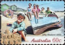 Children on Beach, 1950's