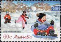 Children Playing in Snow, 1990's