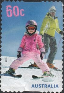 Child Learning to Ski