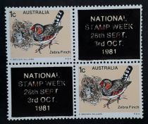 Stamp Week. Zebra Finch