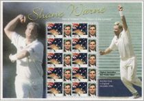 Shane Warne Test Hat Trick vs England mini sheet