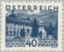 Old Hofburg, Innsbruck Tyrol - small format, dark blue