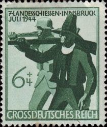 Tyrolean marksman with crossbow, soldier with light machine