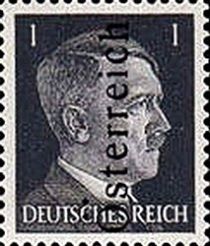 Overprint German stamp Hitler