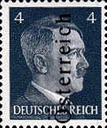 Overprint German stamp Hitler