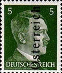 Overprint German stamp Hitler