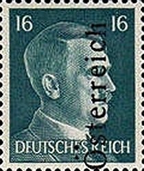 Overprint German stamp Hitler