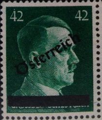 Adolf Hitler (1889-1945), Chancellor overprinted Österreich