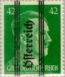 Overprint German stamp Hitler