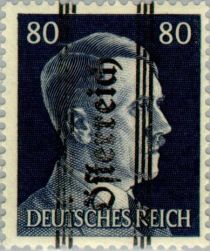 Overprint German stamp Hitler