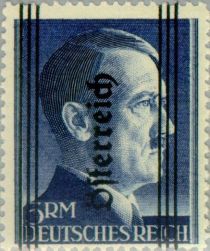 Overprint German stamp Hitler