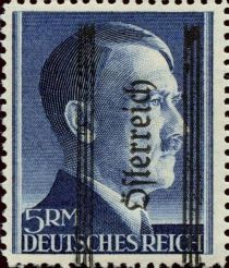 Overprint German stamp Hitler