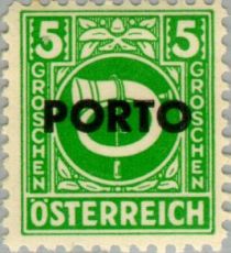 Posthorn overprinted "PORTO"