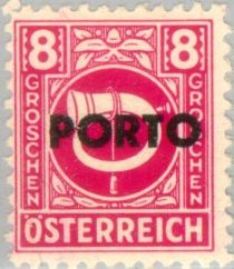 Posthorn overprinted "PORTO"