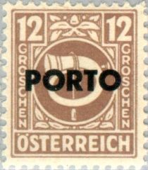 Posthorn overprinted "PORTO"