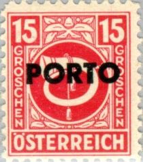 Posthorn overprinted "PORTO"