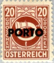 Posthorn overprinted "PORTO"