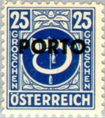 Posthorn overprinted "PORTO"