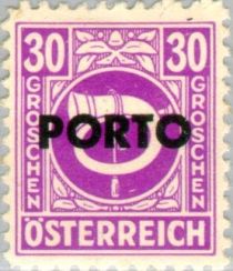 Posthorn overprinted "PORTO"