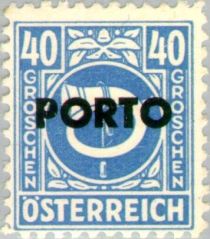 Posthorn overprinted "PORTO"