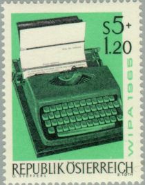 Typewriter with letter