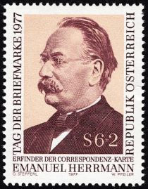 Dr Emanuel Herrmann (1839-1902) inventor of postcard