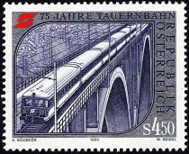 Tauern Railway Train on the Falkenstein Bridge