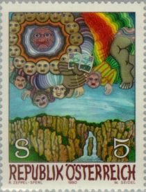 "Lord of the Rainbow" painting by Robert Zeppel-Sperl