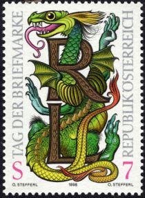 Letters R and L and dragon