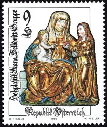 Virgin and child with St Anne