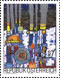 "Blue Blues" by Friedensreich Hundertwasser