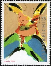 Nude on stamp 2005: "Expectations" by Veronika Zillner