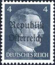 Republik Österreich overprint