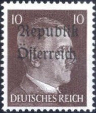 Republik Österreich overprint