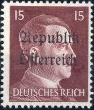 Republik Österreich overprint