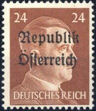 Republik Österreich overprint