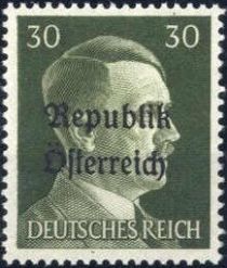 Republik Österreich overprint