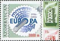 Europa Emblem and West German Stamp