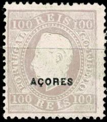 King Luis I - overprinted ACORES