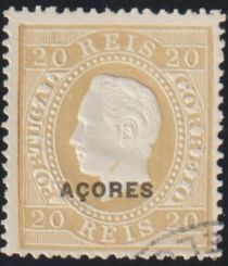 King Luis I - overprinted ACORES