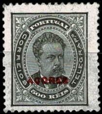 King Luis I - overprinted ACORES