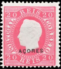 King Luis I - overprinted ACORES