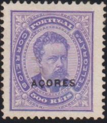 King Luis I - overprinted ACORES