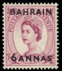 Queen Elizabteh II with black overprint